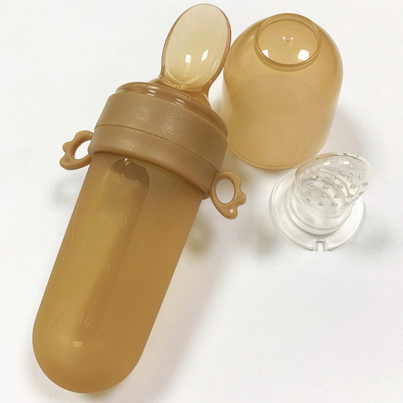 Experience Stress-Free Feeding with Our Baby Silicone Rice Cereal Feeding Bottle Spoon